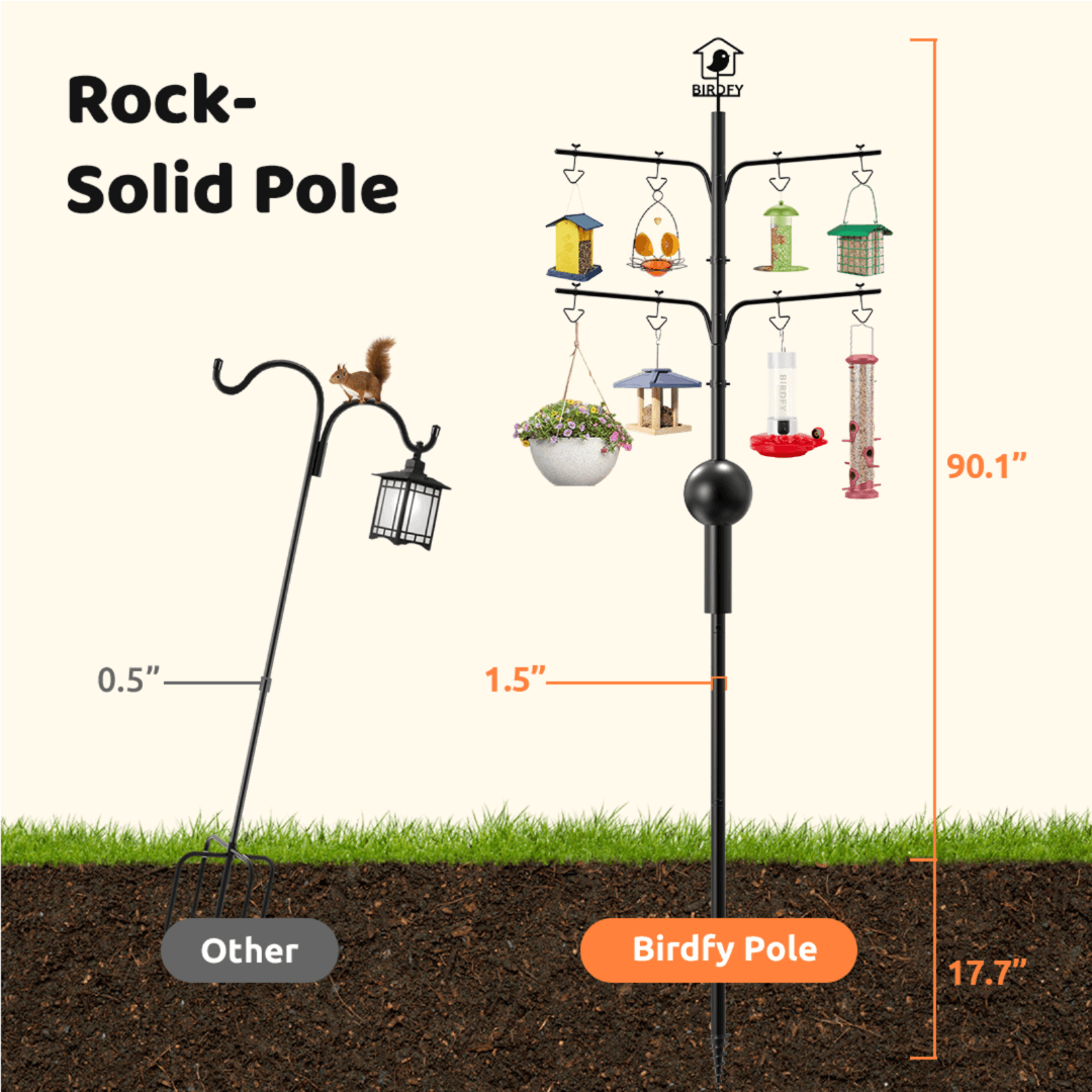 Birdfy Pole - Bird Feeder Pole